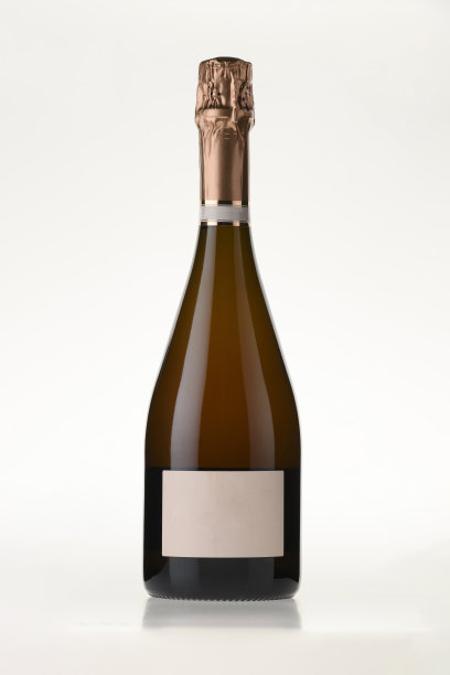 一瓶rosé香槟在白色背景图片下载