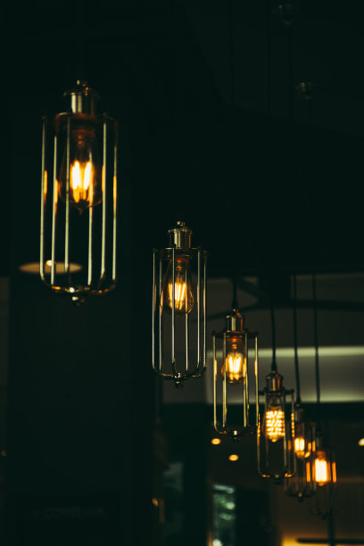 室内灯光，咖啡店图片下载