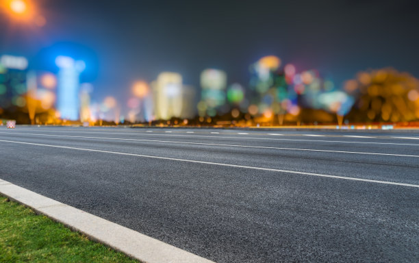 城市沥青路夜景图片下载