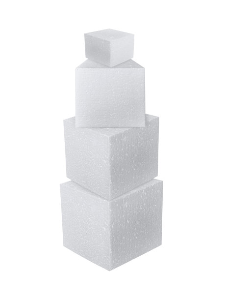 白色背景上的泡沫塑料方块图片下载