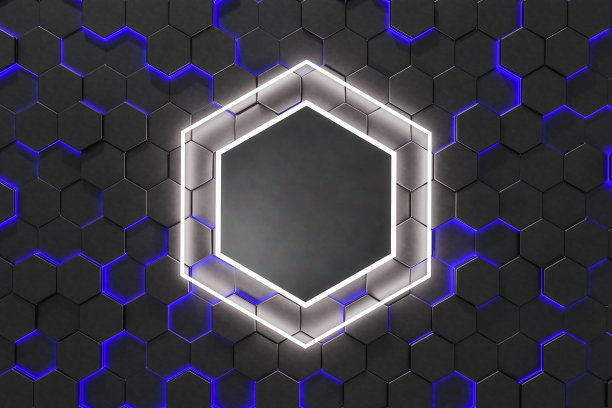 3 d演示。在抽象的未来背景上为你的设计留出空间。图片下载