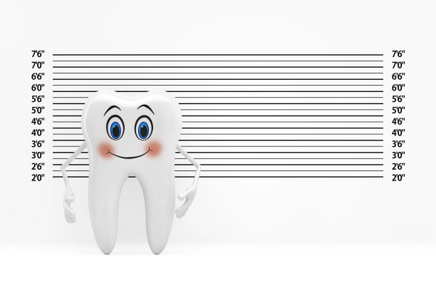 白牙人角色吉祥物前面的警察列队或大头照背景。3d渲染图片下载