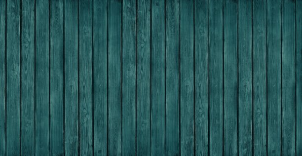 深色蓝绿色油漆的破旧木板质地宽大。木板宽屏壁纸。大型抽象乡村背景图片下载