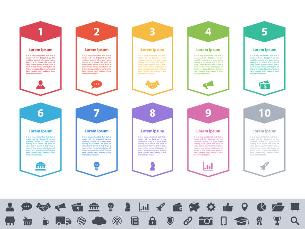 信息图设计业务概念的10个步骤图片下载