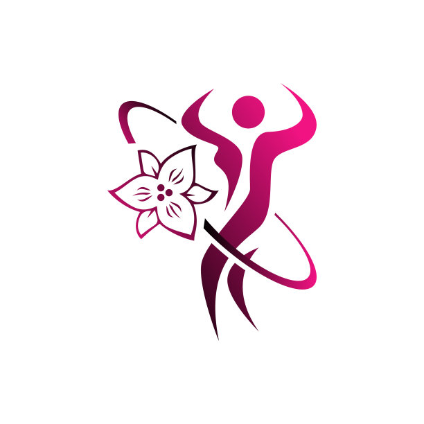 健康shilhouette女士健身标志设计图片下载