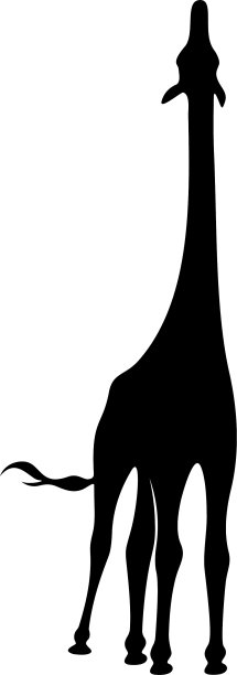 长颈鹿标志动物长颈鹿标志设计模板图片下载