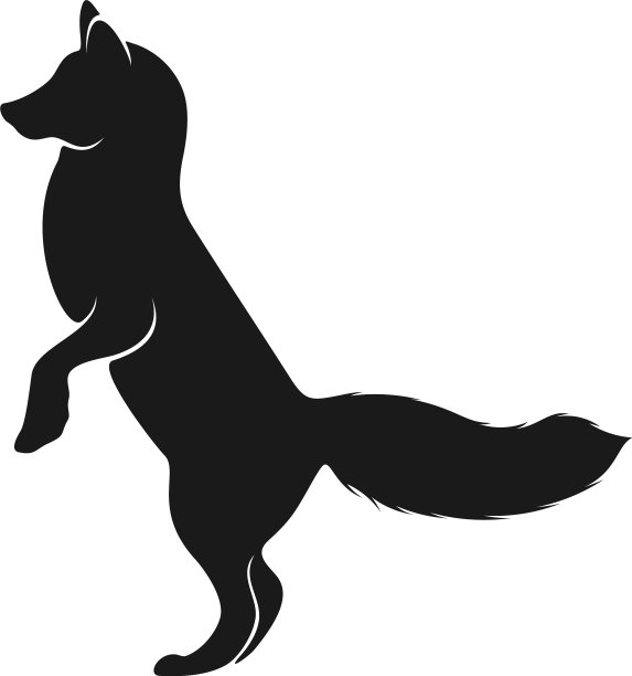 狐狸标志动物土狼标志设计模板图片下载