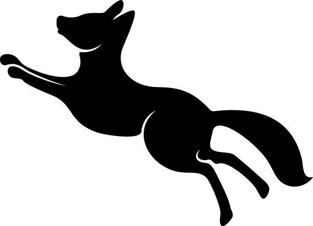 狐狸标志动物土狼标志设计模板图片下载