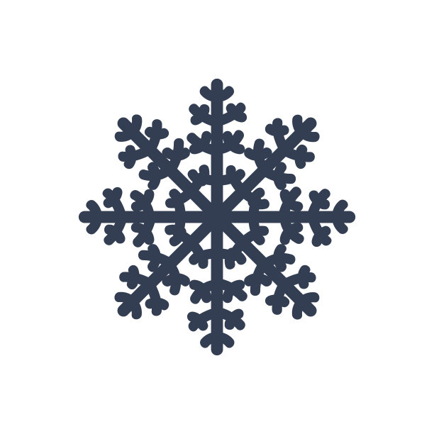 雪花图标黑色剪影雪花标志图片下载
