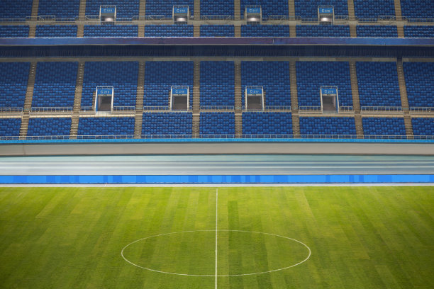 室内体育场内的一排排座位，设有草地图片下载