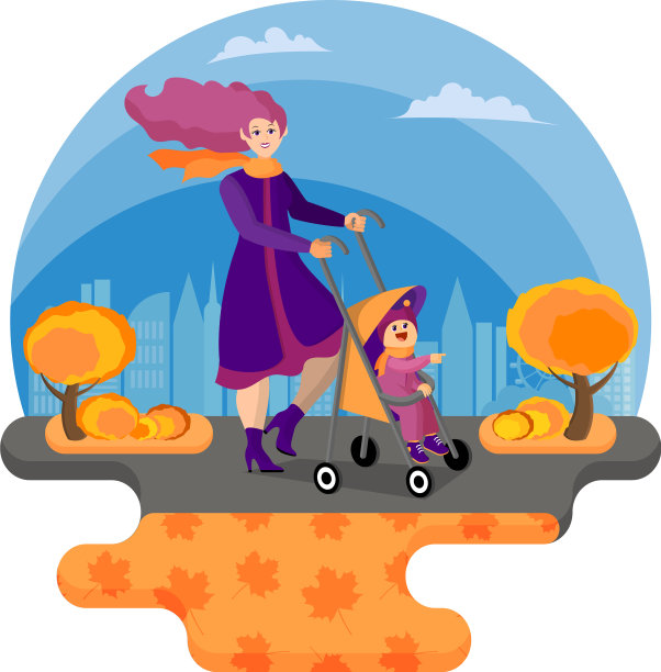 快乐的年轻妈妈抱着宝宝走着图片下载