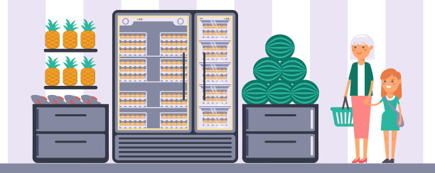 家庭购物横幅老祖母和图片下载