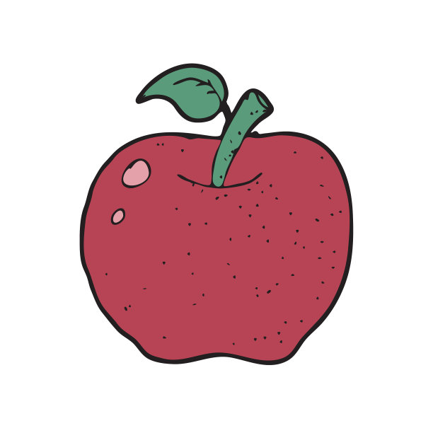 数字绘制苹果设计手绘风格图片下载