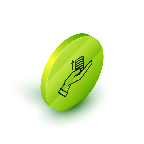 钞票上的等距线图标孤立上图片下载