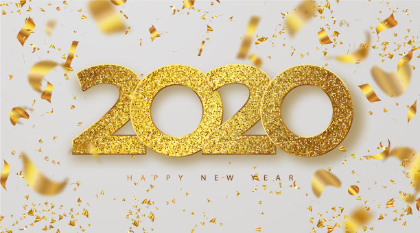 圣诞快乐，新年快乐，2020横幅图片下载