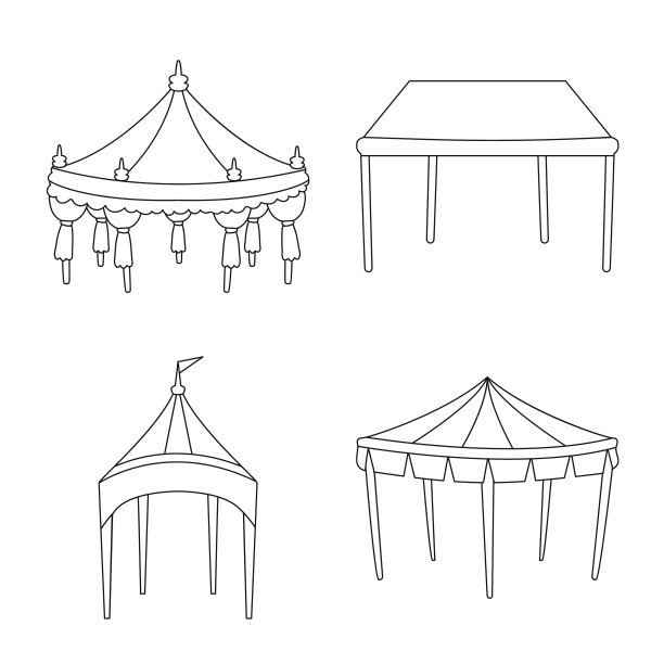 设计屋顶和折叠标志集图片下载