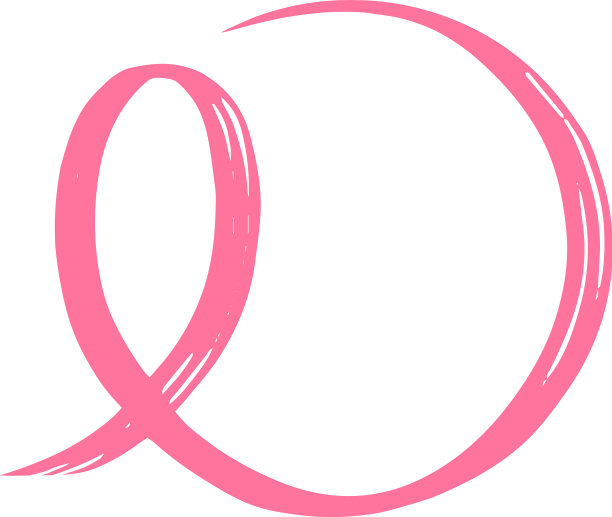 手绘粉红丝带图片下载