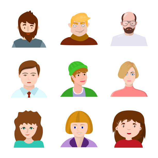 孤立的对象化身和人图标图片下载