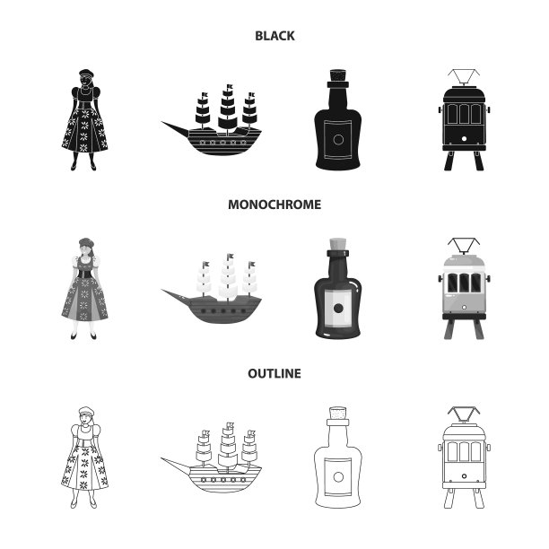 孤立的对象和历史符号集和图片下载