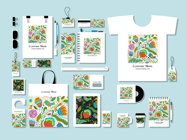 公司平面模拟模板花艺设计图片下载