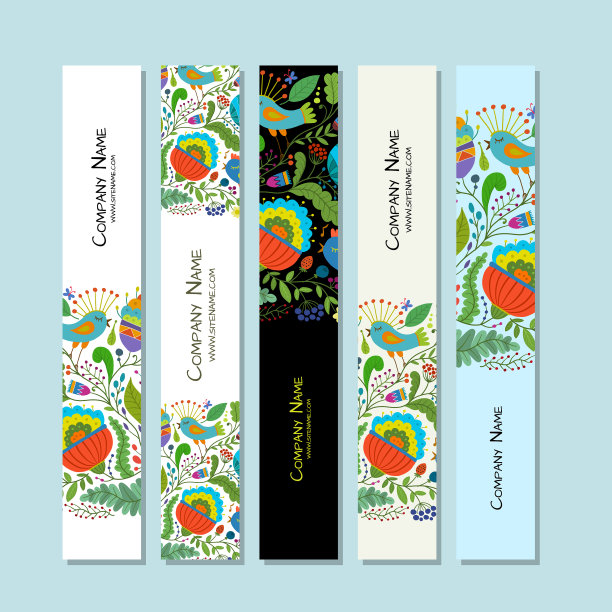 横幅设计花卉华丽的背景图片下载