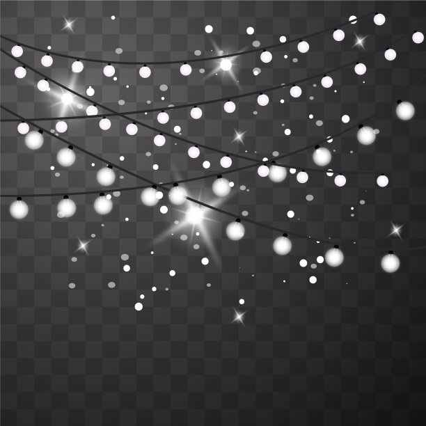 圣诞灯孤立图片下载