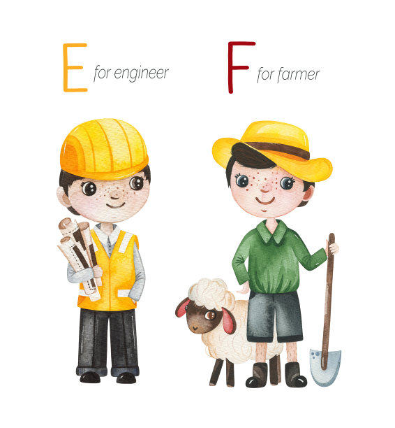 水彩字母专业套装。学习有趣的字母图片下载