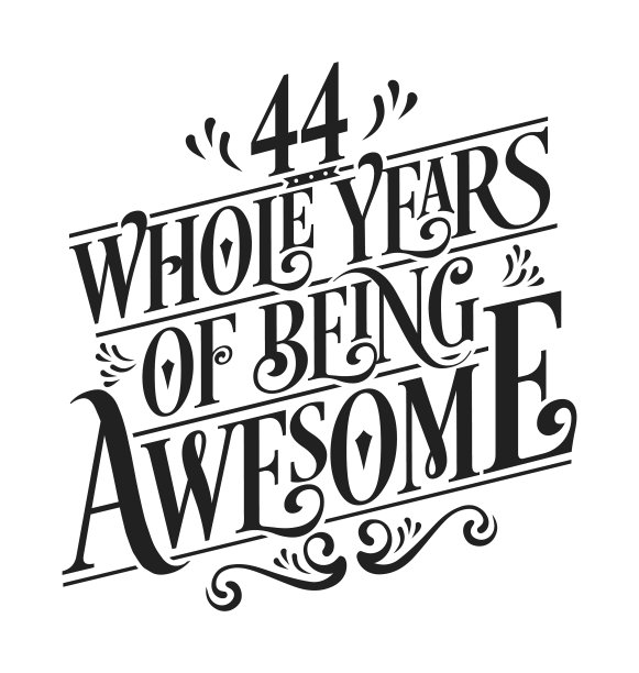 整整44年都很棒——生日设计图片下载