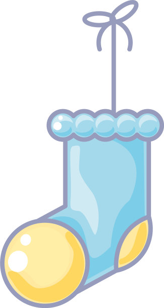 可爱的袜子宝宝孤立的图标图片下载