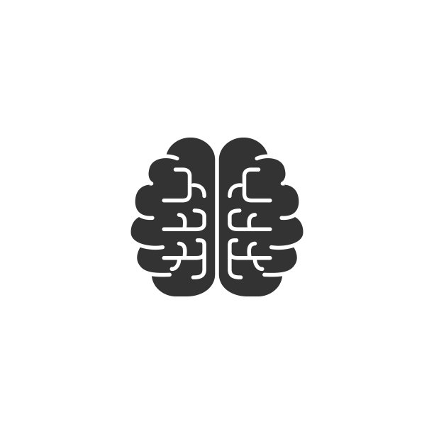 脑图标脑黑图标脑孤立上图片下载