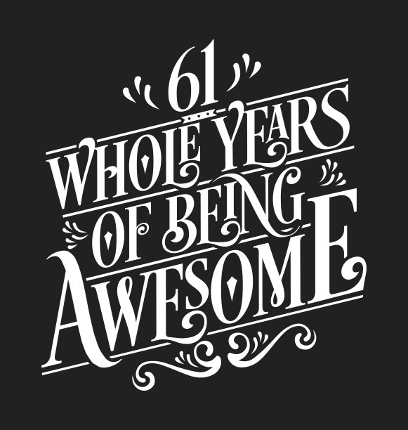 61年真是太棒了——生日设计图片下载