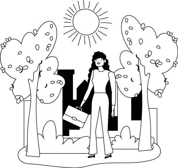 女商人头像卡通设计图片下载