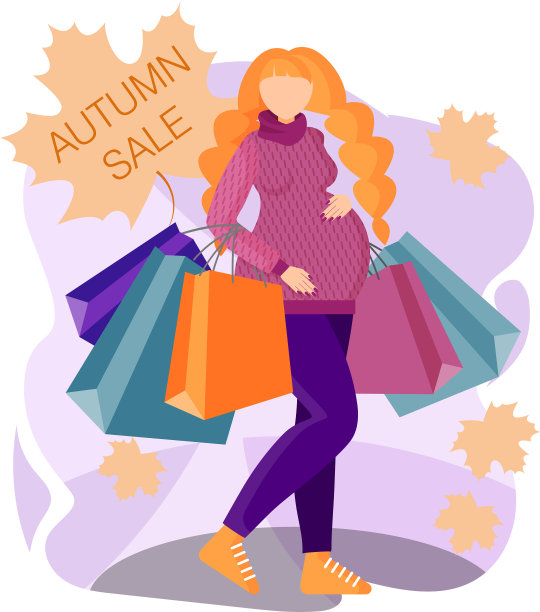 美丽的孕妇为婴儿购物图片下载