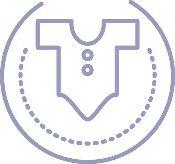 可爱的衣服为婴儿孤立的图标图片下载