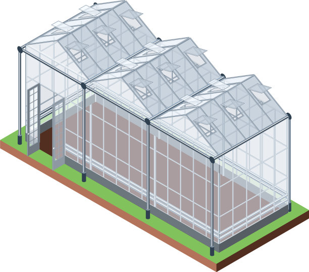 温室三节等距图标图片下载