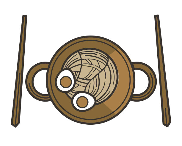 面条在碗里，鸡蛋和筷子分开图片下载