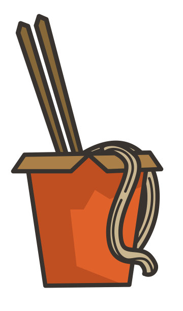 面条在盒子里，筷子在中餐里图片下载