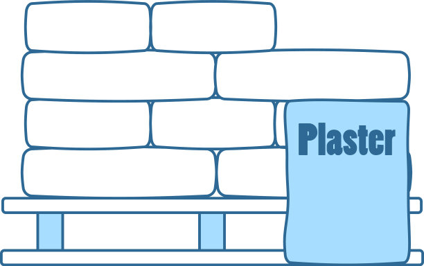 调色板与石膏袋图标图片下载
