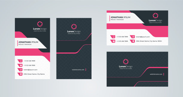 双面创意名片模板图片下载