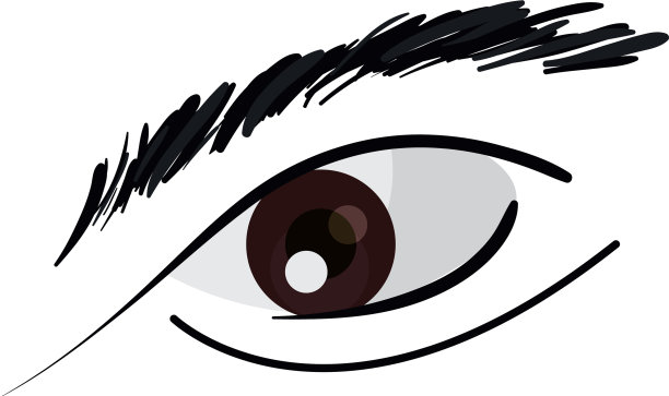 人眼在白色背景图片下载