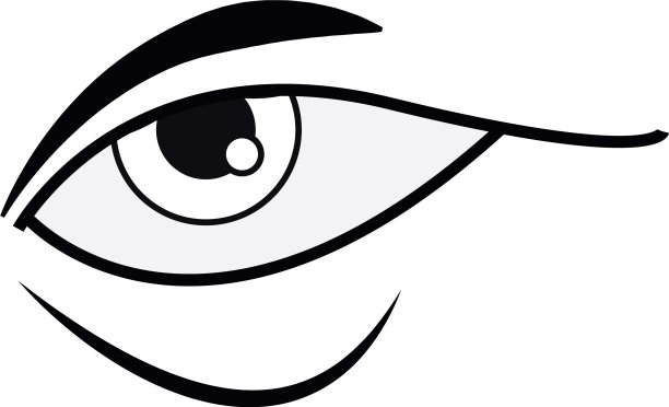 人眼在白色背景图片下载