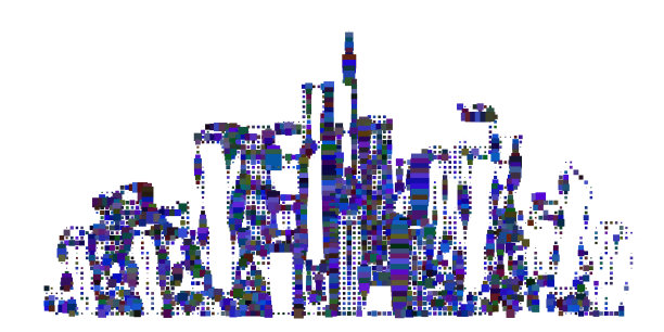 抽象城市孤立在白色背景图片下载