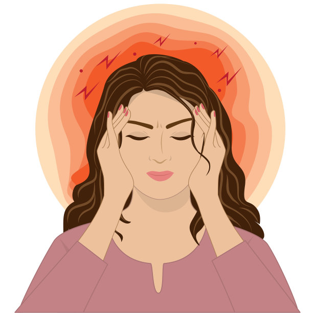患有严重头痛和压力的女性图片下载