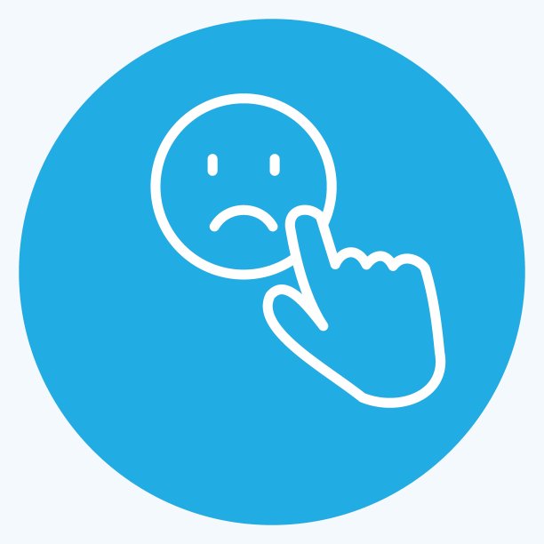 图标不喜欢。适用于反馈符号。蓝眼睛的风格。简单的设计可编辑。设计模板向量。简单的符号说明图片下载