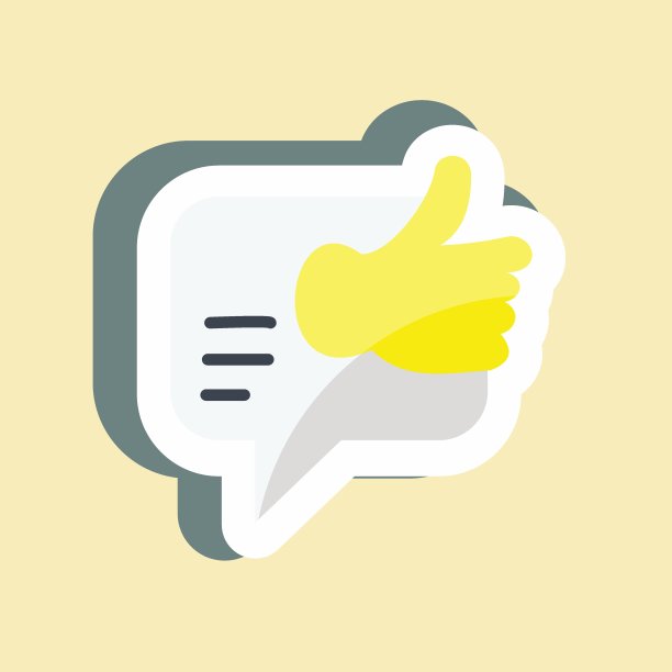 贴纸积极的反馈。适用于反馈符号。简单的设计可编辑。设计模板向量。简单的符号说明图片下载