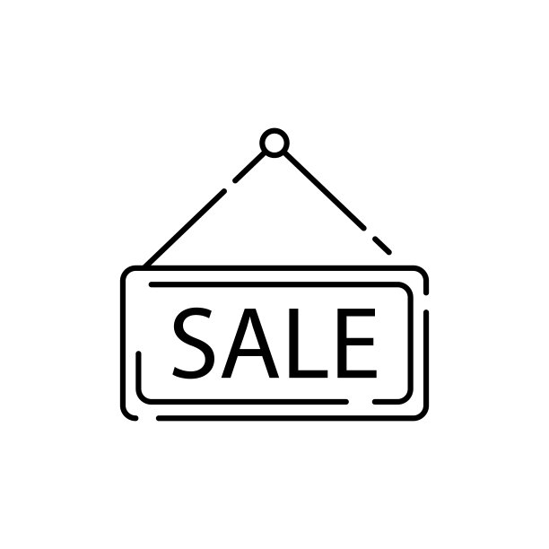 电子商务直线矢量图标集。可编辑的中风。折扣和销售或购物中心的商店季节。签或票和标签图片下载