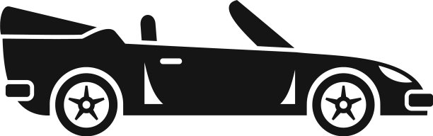 旅行敞篷车图标风格简单图片下载