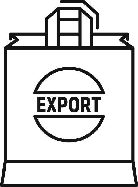 生态手袋图标轮廓风格图片下载