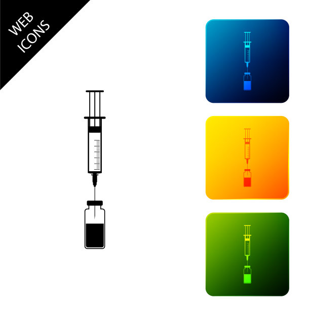 带针头和小瓶或安瓿的医疗注射器图片下载