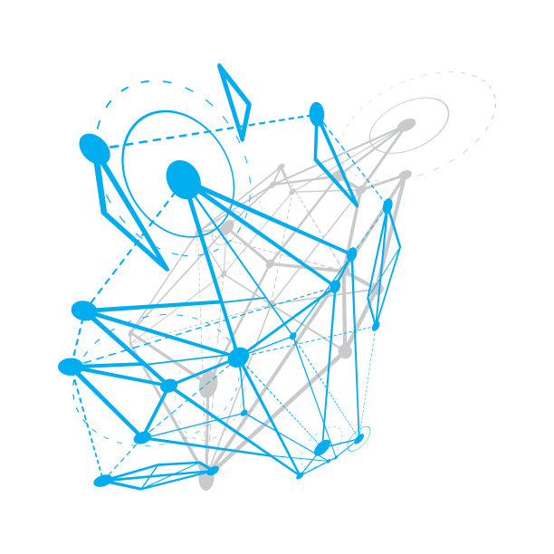 现代抽象几何三维面物体图片下载